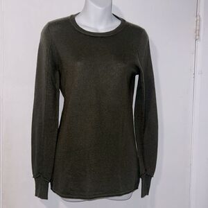 OONAGH BY NANETTE LEPORE Olive Green Cashmere Sweater-S